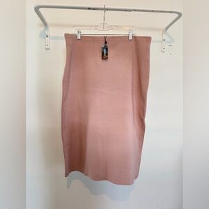 NWT Express Pink Mauve Knit Skirt Size X Large